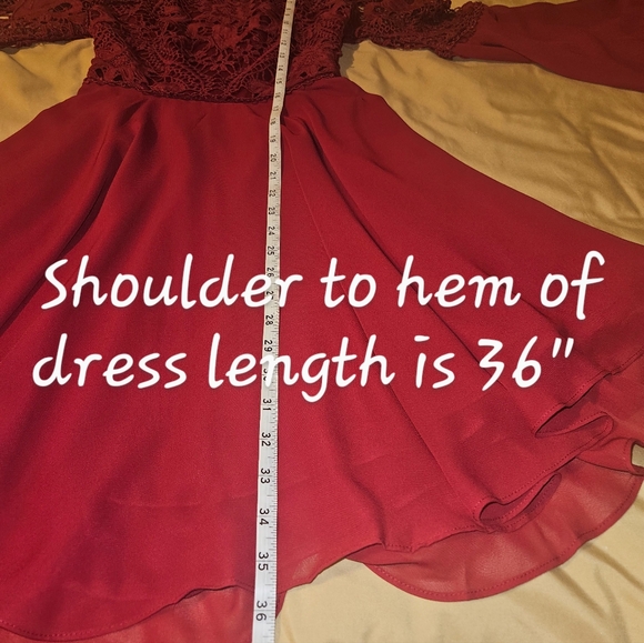 NBW Size 4 Red PAIGE dress with lace up back by Two Sisters Label - Picture 10 of 10